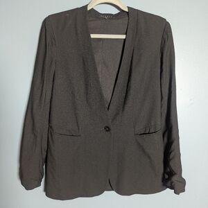 Theory Ada Rokel Light Black Blazer Women's Size 6